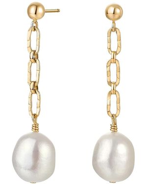 Katy Faye Lana Pearl Earrings - Metallic