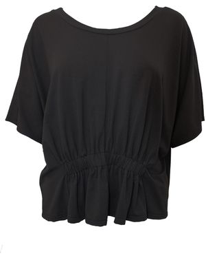 Joeleen Torvick Gathered Reversible Tee - Black