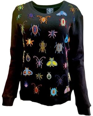 Any Old Iron Mulitcolor Beautiful Creatures Beaded Sweatshirt - Black