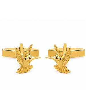 Simon Kemp Jewellers Humming Bird Cufflinks Eighteen Carat On Solid Sterling - Metallic