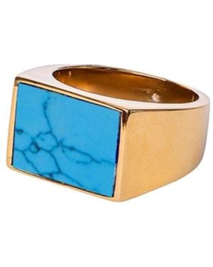 Middle Finger Stone Signet - Blue