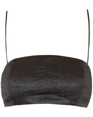 KAROLINA OZOLINSIUTE Hamna Textured Jacquard Top - Black