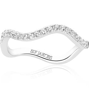Sif Jakobs Jewellery Ring Ellera Waves - White