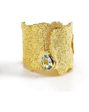 German Kabirski Otthild Iconic Plated Ring With Natural Topaz - Metallic