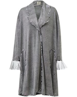 By Moumi Two Times Midi Jacket Glitter Chrome - Gray