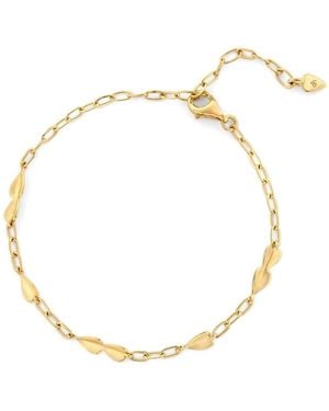 Dinny Hall Folded Heart Dainty Chain Bracelet - Metallic
