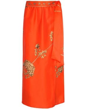 Aguaclara Riad Wrap Skirt - Orange