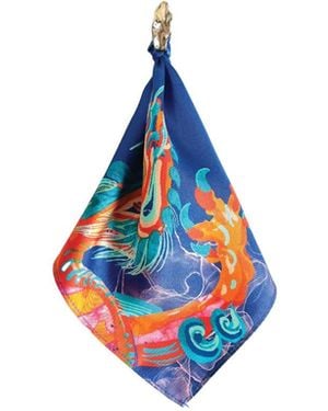 Suki Wang London Blossom Into Power Statement Earring - Blue