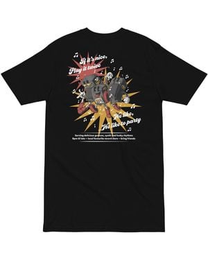 Anchor and Crew If It's Nice Play It Twice Disco! Heavy Cotton Embroidered T-Shirt - Black