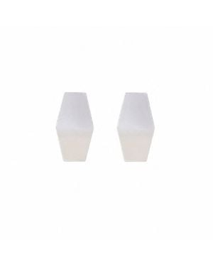 Silver Moon Infinity Sterling Earrings - White