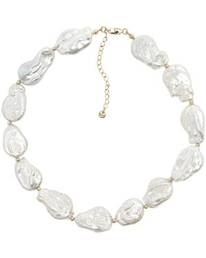 Uchi and Soto Shinju Baroque Pearl Necklace - White
