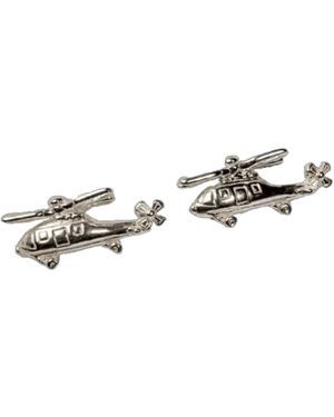 Simon Kemp Jewellers Helicopter Cufflinks - Metallic