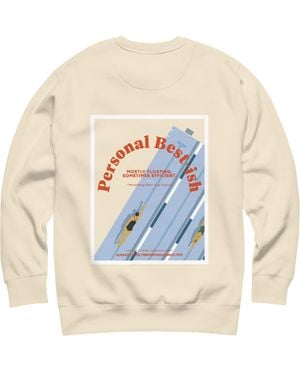Anchor and Crew Neutrals Natural Personal Best-Ish Swimming Club League Organic Cotton Sweatshirt - Blue