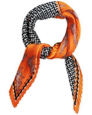 Wild Cosmos Zoey Plissé Petit Scarf - Orange