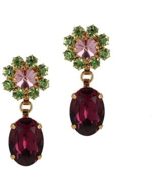 Otazu Summer Love Flower Earrings - Green
