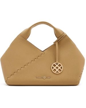 Orange Cube Fortune Cookie Mini Tote - Natural
