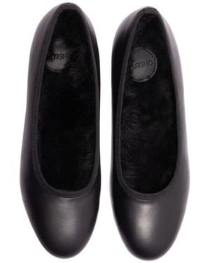 Fursho Classic Shearling-Lined Ballerinas - Black