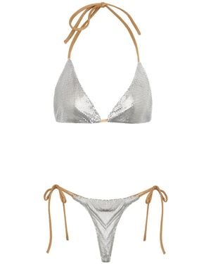 Paloma Lira Chainmail Bikini - White