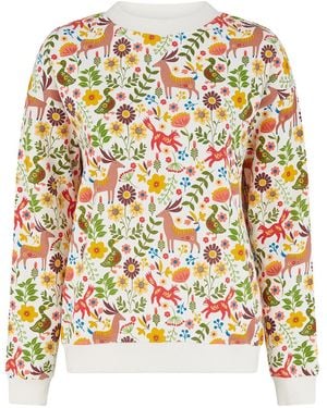 Sugarhill Noah Sweatshirt Cream Forest - White