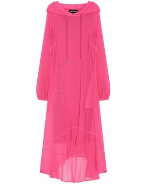 Sylvia Piechulla Aphrodite Hot Holiday Resort Midi Dress With Hoodie - Pink