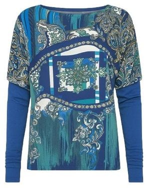 Conquista Floaty Print Top - Blue