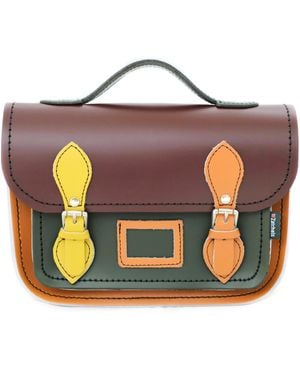 Zatchels Leather Midi Crossbody Satchel - Black