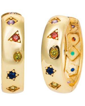 Kybele Studio Kaleidoscope Hoop Earrings - Metallic