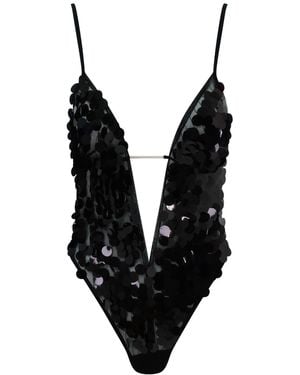 Belle -et-BonBon Apres Sun Petunia Sequin Body - Black