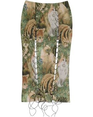 28Natelier The Meow Skirt - Green