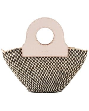 LPOL Neutrals Handheld Basket Natural - Black
