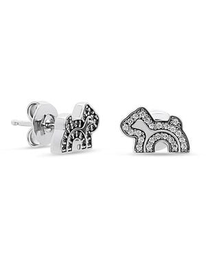 Cloud Haven Logo Stud Earrings - Metallic