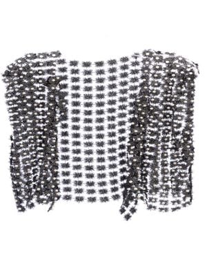 Saachi Floral Shell Pearl Capelet - Black