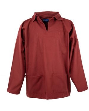 Arthur Beale Open Neck Sailors' Smock - Red