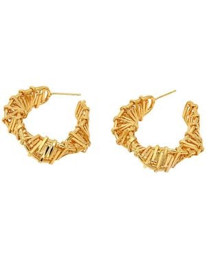 Uchi and Soto Kin Sculptural Hoop Earrings - Metallic