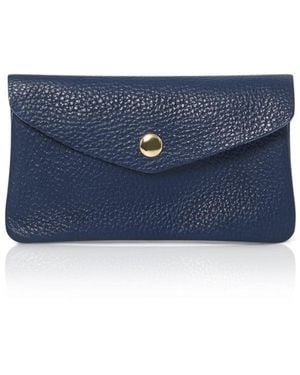 Betsy & Floss Medium Popper Leather Purse - Blue