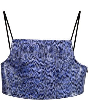 Paloma Lira Snake Top - Blue