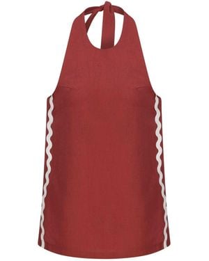 Thisisu Collection Wavy Top - Red