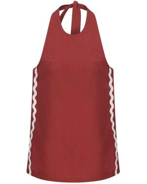 Thisisu Collection Wavy Top - Red