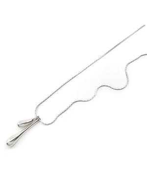 Biko Jewellery Droplet Pendant - White