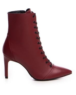The 5Th Element Daria Camel Burgundy Slim Boots - Purple
