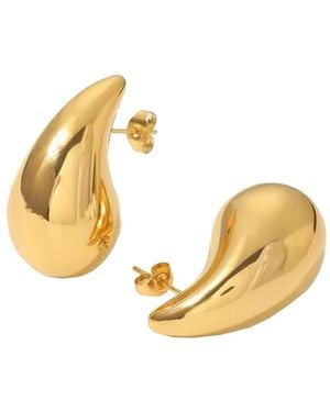 Chanel Joan Elkayam Tear Drop Chunky Earrings - Metallic