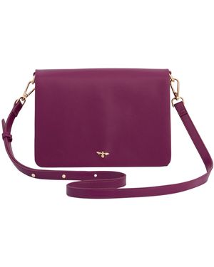 Fable England X Natural History Museum Floral Engravings Plum Crossbody Handbag - Purple