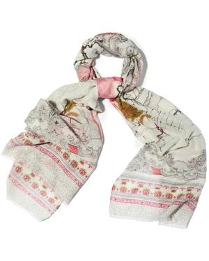 Saachi Tropical Vacation Print Scarf - Metallic