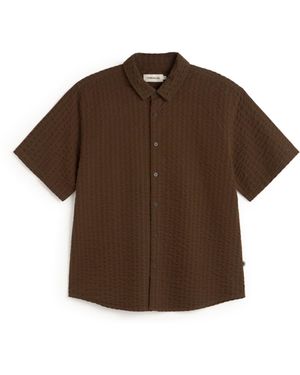 Thinking Mu Tom Seersucker Shirt - Brown