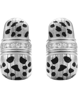 Onewildone Just Do You Leopard Earrings - Black