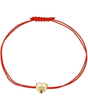 Nazzar Heart String Bracelet - Red