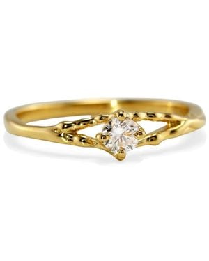 Isla Silver Organic Diamond Vermeil Ring - Metallic