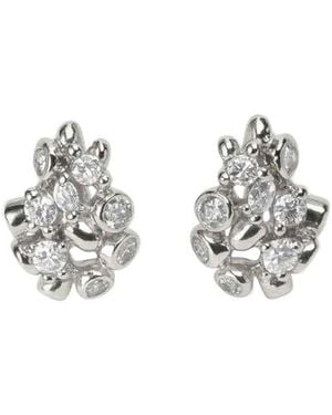 Dainty London Lyra Stud Earrings - Metallic
