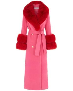 Hortons England Mayfair Cashmere Coat Hot - Red