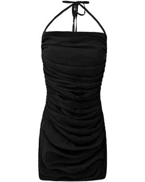 OW Collection Sandy Chiffon Tie Top - Black